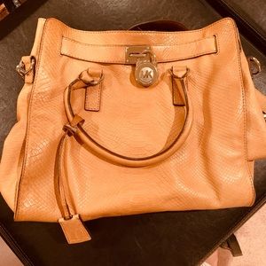 Michael Kors Tan Python Shoulder Bag